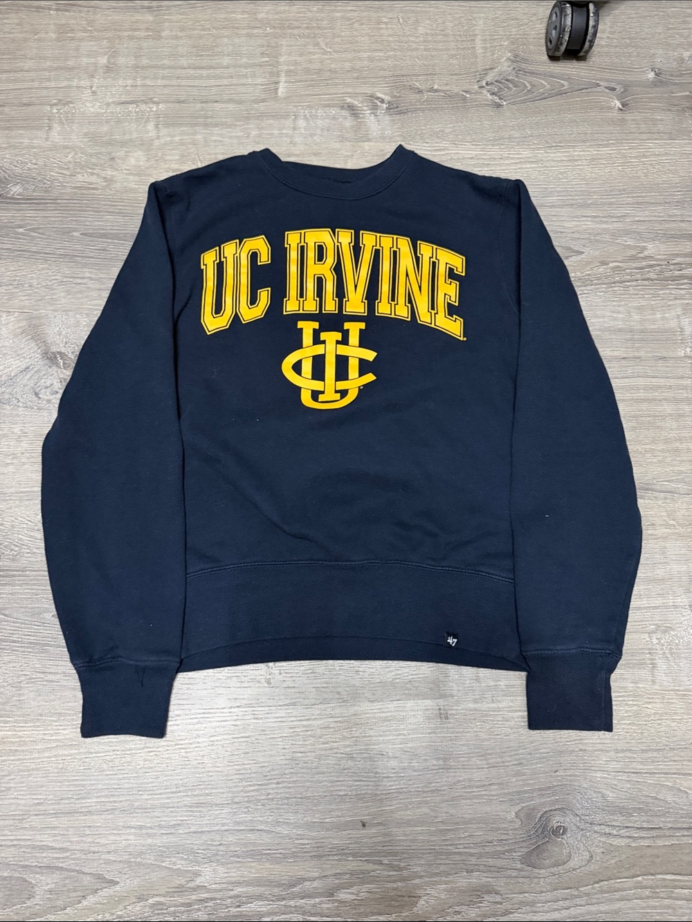 47 Navy Crewneck Sweatshirt with Gold UC IRVINE Lettering